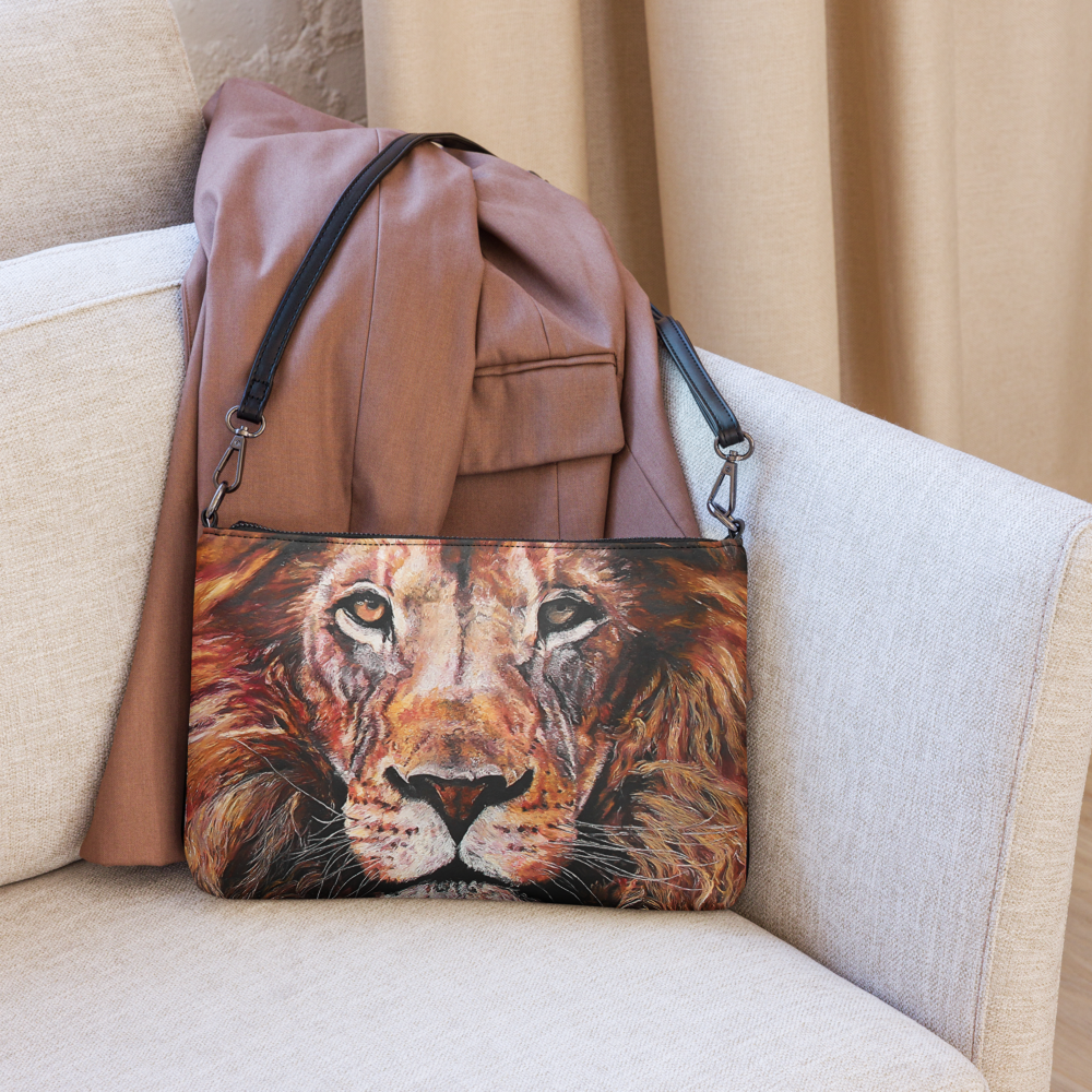 Lion Crossbody bag, One side printed