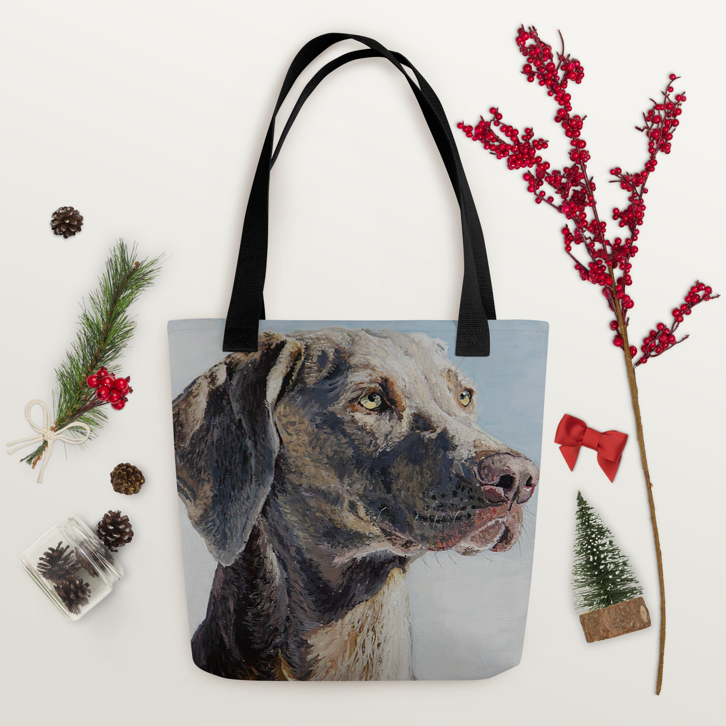 Tote bag with Weimaraner