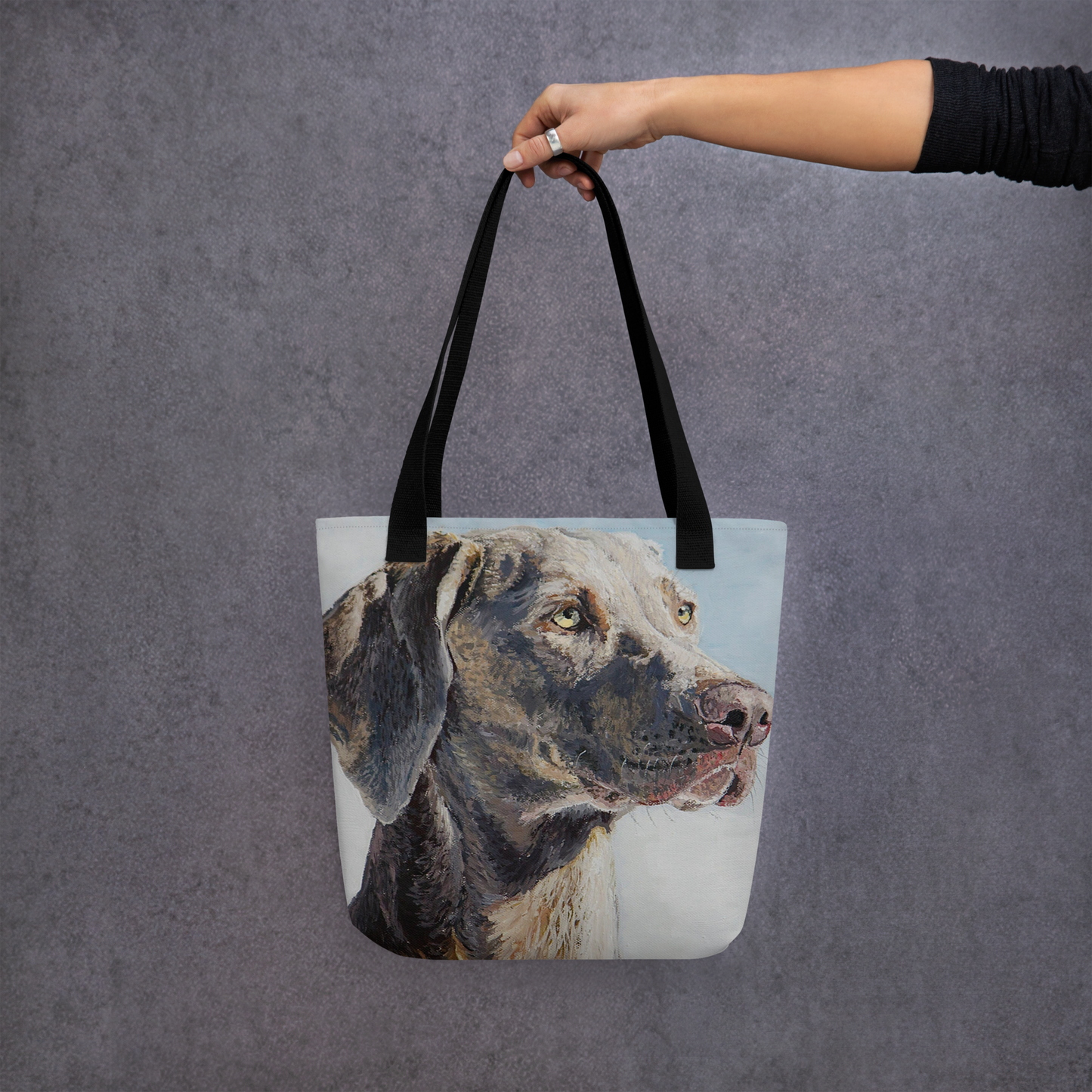 Tote bag with Weimaraner