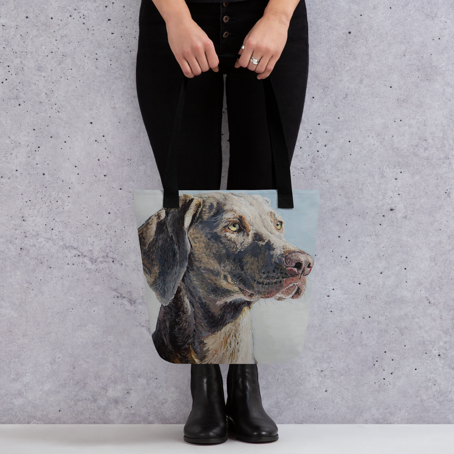 Tote bag with Weimaraner
